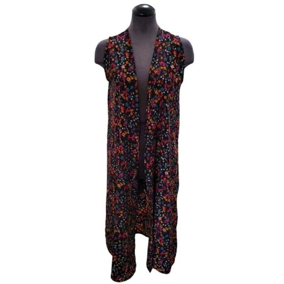 NWOT LULAROE JOY FLORAL DUSTER VEST SZ. S - Picture 1 of 4